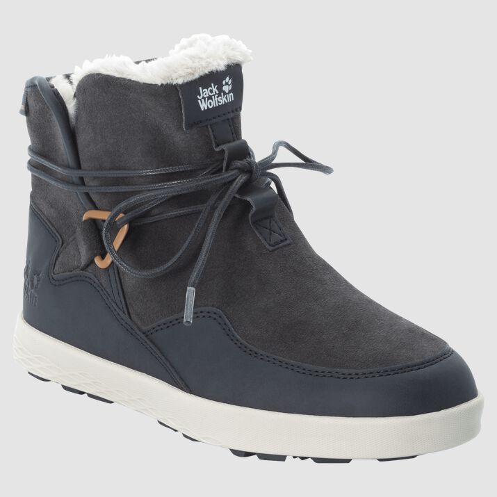 Botas Invierno Jack Wolfskin Auckland Wt Texapore Mujer Negros/Grises Claro Mexico-3548129